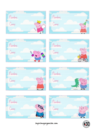 Etiquetas Peppa Pig